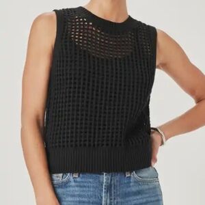 Black Sleeveless Knit Top